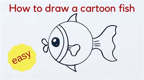 cartoon fish drawing|How to Draw a Cartoon Fish Easy Kids Art Lesson Tutorial.